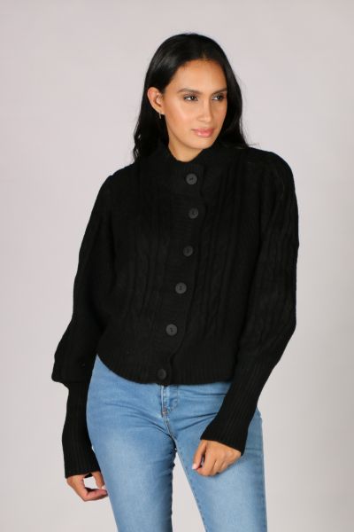 Ropeable Cardi In Black By Foil 