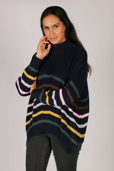 Rainbow Jumper In Navy By Foil
