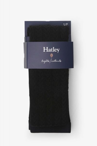 Hatley Cable Knit Tights In Black