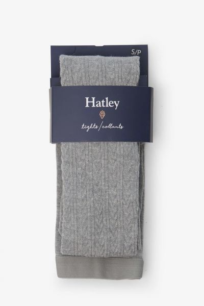Hatley Cable Knit Tights In Grey