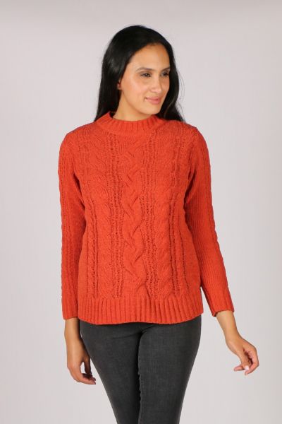 Jump Winter Cable Jumper In Spice