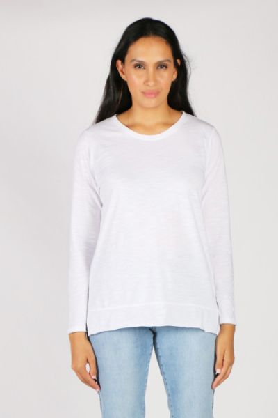 Jersey Long Sleeve Tee By Jump In White