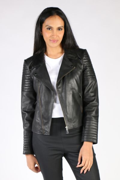 Sabena Biker Jacket In Black Leather