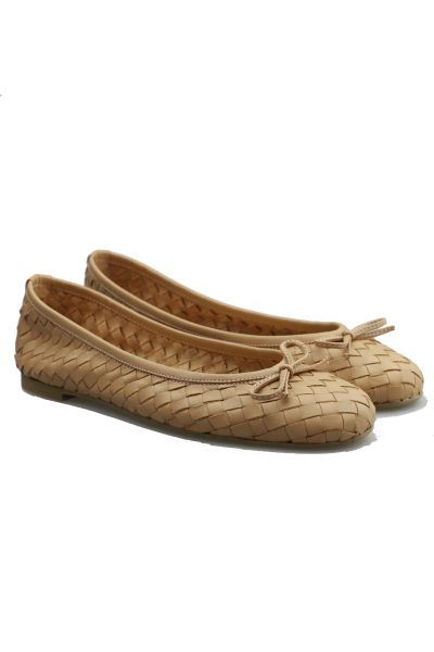 Woven Ballet Pumps By Sempre Di In Nude