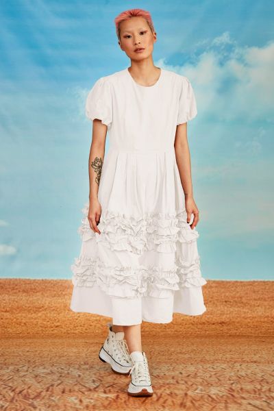 Ruffle Lover Dress In White By Trelise Cooper