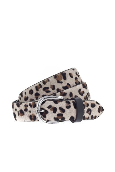 Vanzetti Leopard Belt In Cream