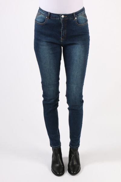 Vassalli Skinny Full Length Jean In Denim