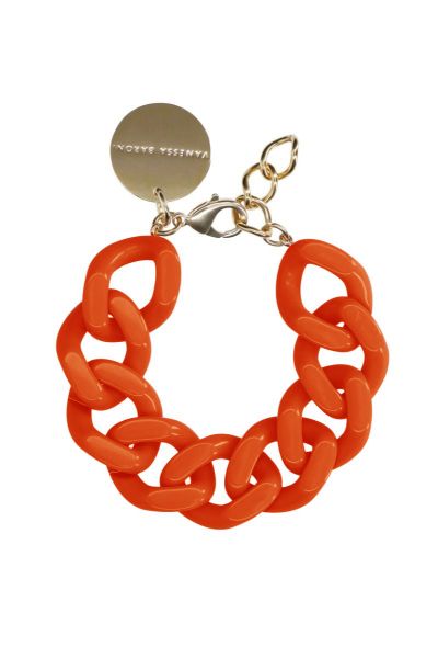 Flat Chain Bracelet By Vanessa Baroni In Coral