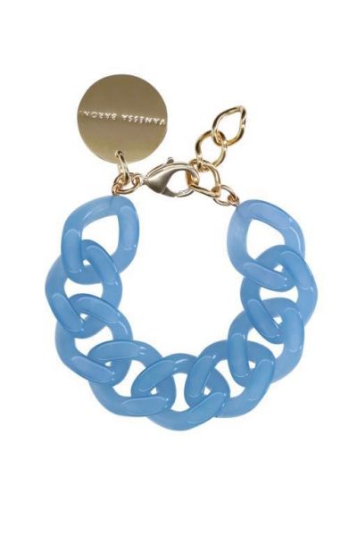 Flat Chain Bracelet By Vanessa Baroni In Aqua