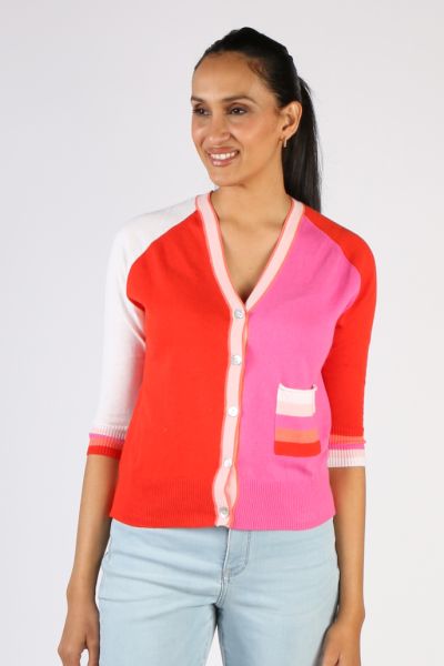 Details, details and more details. There is so much to this cardi, we notice something new every time we throw it on. This cardi is spun from a luxurious cotton silk blend, it has three quarter sleeves and sits above the hips. style ZP5502.
