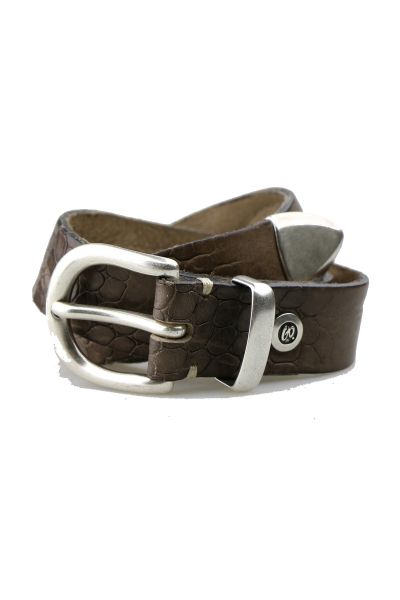 Croc Belt By B.Belt In Steel