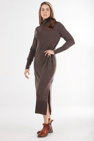 The Longline Roll Neck Dress offers a chic and modern take on winter dressing. Crafted from a luxurious blend of 95% Australian Merino Wool and 5% Mongolian Cashmere, this dress is super soft, warm, and perfect for layering during the cooler months. 