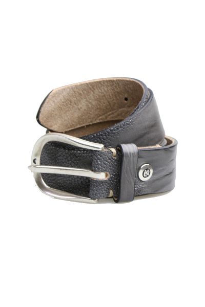 Stingray Textured Leather Belt by B.Belt in Steel