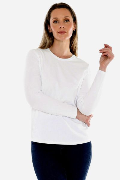Crew Neck Tee By Jump In White