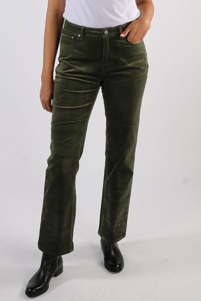 Vassalli Pinwale Corduroy Straight Jean In Sage