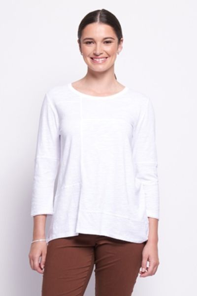 Foil Sew It Seams Top In White