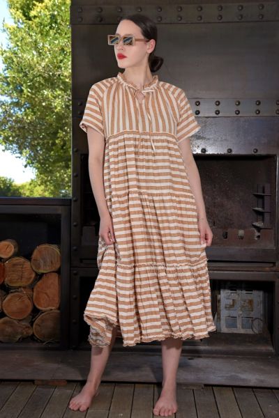 Curate A New Journey Dress In Coffee