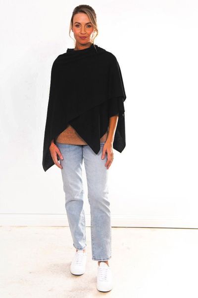Bridge and Lord Wrap Topper In Black