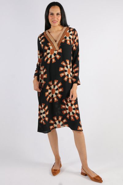 Anupamaa Harmonica Wheel Dress In Print