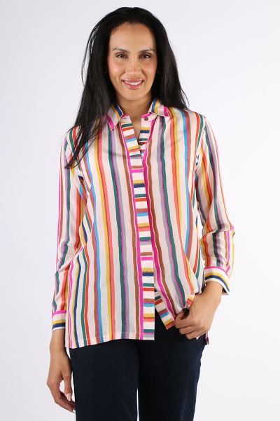 Anupamaa Striped Mens Shirt In White