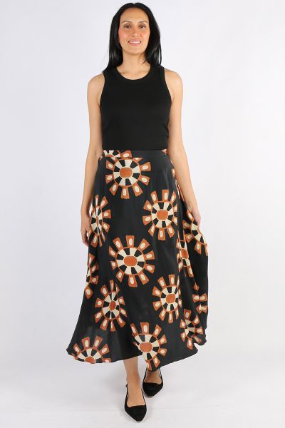 Anupamaa Bias Wheel Skirt In Print