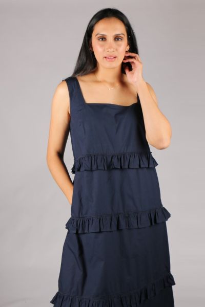 Maxi Aria Dress By Bagruu In Navy