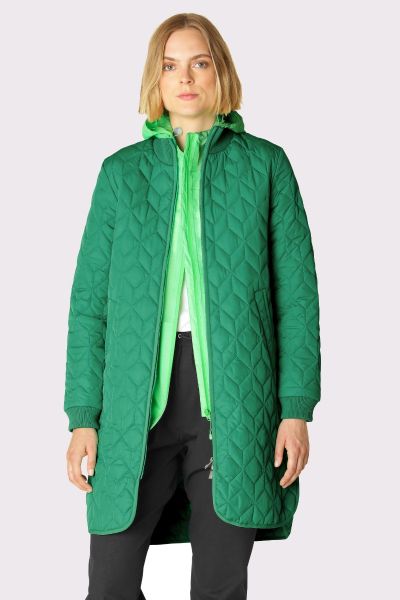 Ilse Jacobsen Quilt Padded Coat In Sea Plant