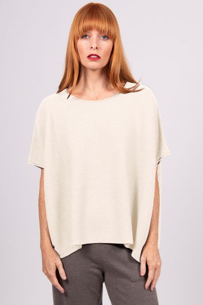 Bridge and Lord Rib Poncho In White