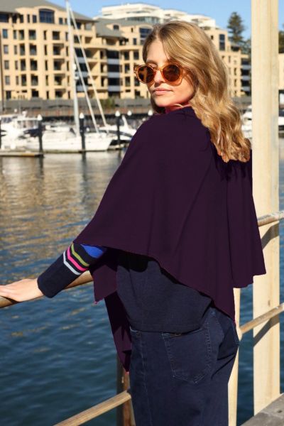 Bridge and Lord Wrap Topper In Plum