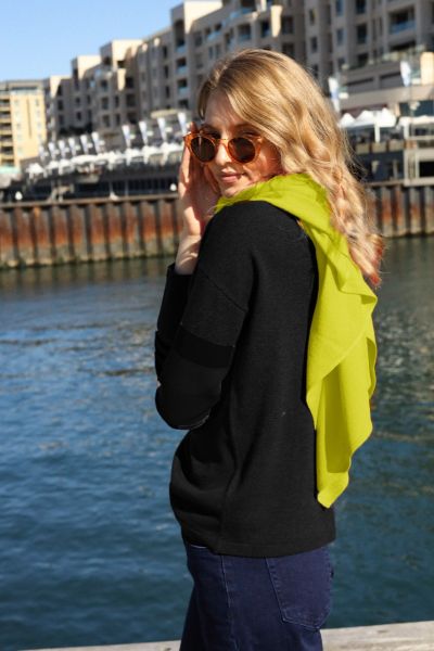Bridge and Lord Wrap Topper In Chartreuse