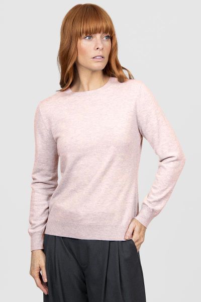 Bridge and Lord Chloe Crew Neck Pullover In Pink