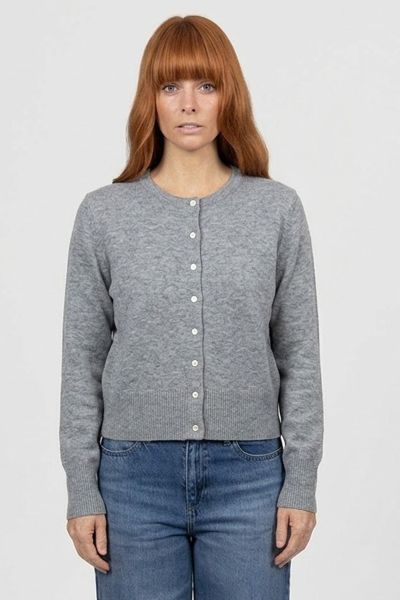 Bridge and Lord Marnie Cropped Cardi In Grey