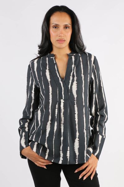 Blackstone Manhattan Stitched Tunic Top In Black