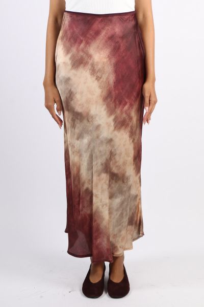 Blackstone Violet Ombre Bias Midi Skirt In Ombre
