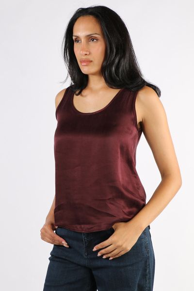 Blackstone Tiffany Bemberg Tank In Burgundy