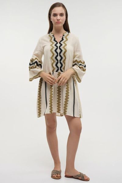 BLE Jacquard Dress In Cream