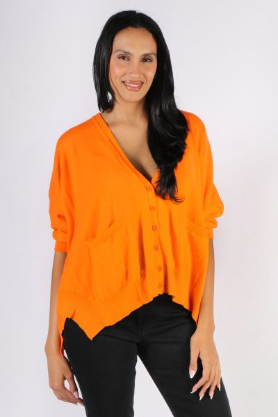 Bridge and Lord Oversized Cardigan In Papaya