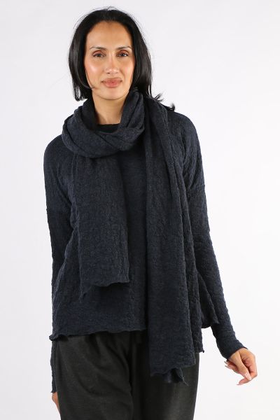 By Basics Bubble Merino Scarf In Blue
