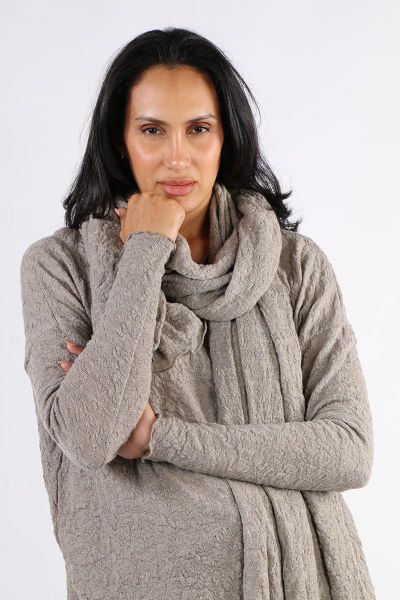 By Basics Bubble Merino Scarf In Grey
