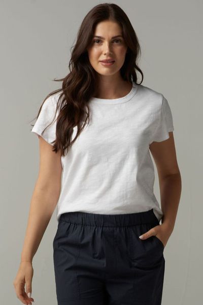Cloth Paper Scissors Cap Sleeve Tee In White
