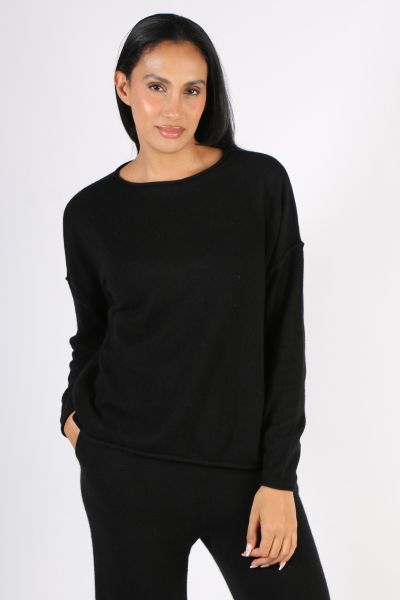 C & Co Roll Edge Jumper In Black