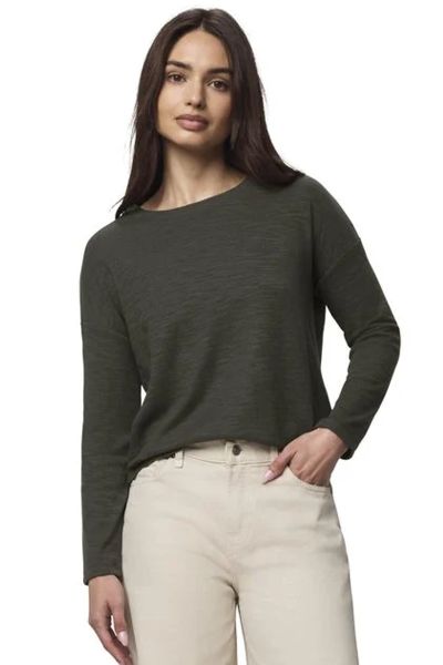 Splendid Callista Long Sleeve Tee In Olive