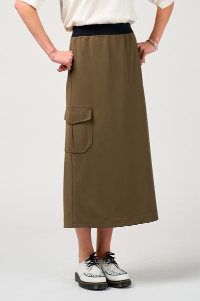 Madly Sweetly Cavalry Skirt In Khaki