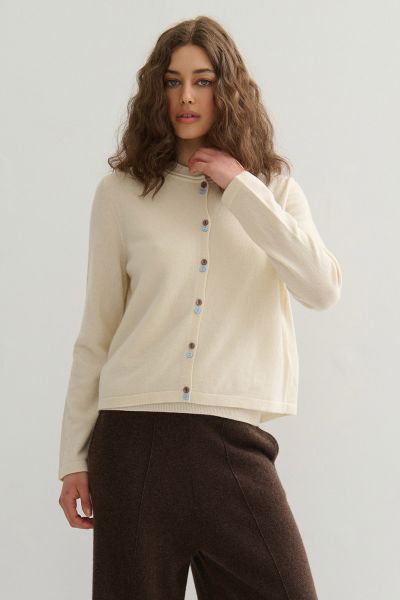 Cashmerism Easy Days Cardigan In Cream