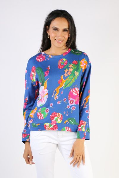 Emily Lovelock Terry Top In Blue