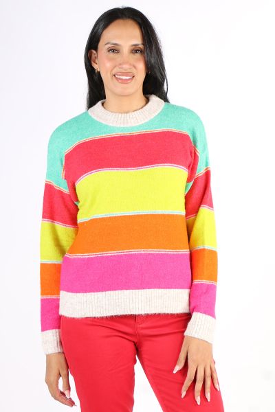Fields Multi Stripe Jumper In Multi