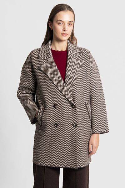 Fields Herringbone Jacket In Bronze