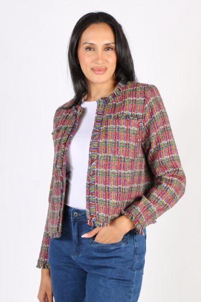 Foil Carnival Full Tweed Ahead Jacket In Check