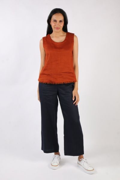 Foil Wide Leg Variety Pant In Navy