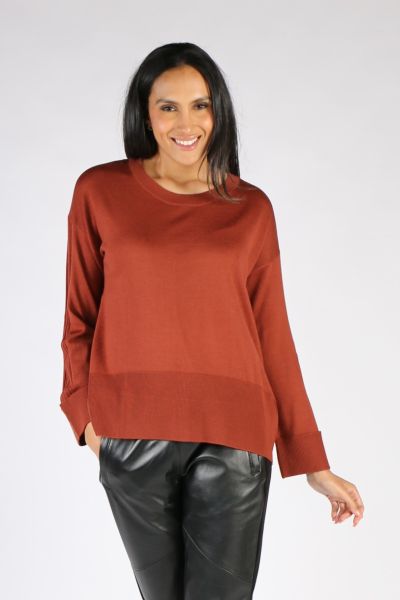 Foil Sleeve It With Me Jumper In Coffee